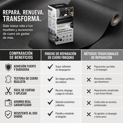 PARCHE DE CUERO REPARADOR™ 🛡️ | RESTAURA TUS PRENDAS EN SEGUNDOS