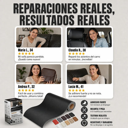 PARCHE DE CUERO REPARADOR™ 🛡️ | RESTAURA TUS PRENDAS EN SEGUNDOS