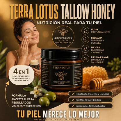 TERRA LOTUS™ BÁLSAMO DE SEBO + MIEL 🍯✨ HIDRATACIÓN PROFUNDA PARA UNA PIEL SUAVE Y RADIANTE