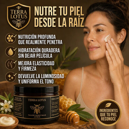 TERRA LOTUS™ BÁLSAMO DE SEBO + MIEL 🍯✨ HIDRATACIÓN PROFUNDA PARA UNA PIEL SUAVE Y RADIANTE