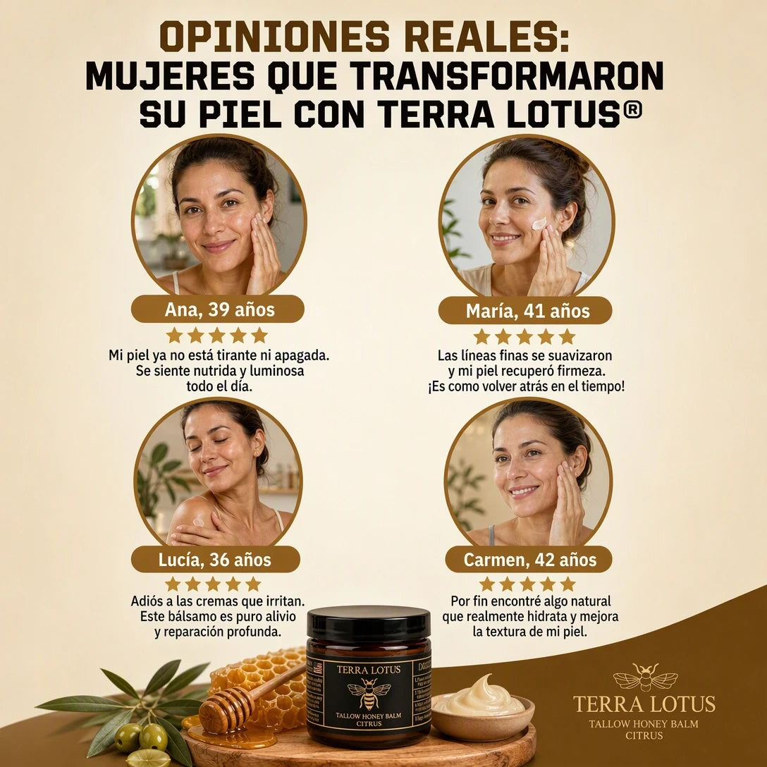 TERRA LOTUS™ BÁLSAMO DE SEBO + MIEL 🍯✨ HIDRATACIÓN PROFUNDA PARA UNA PIEL SUAVE Y RADIANTE