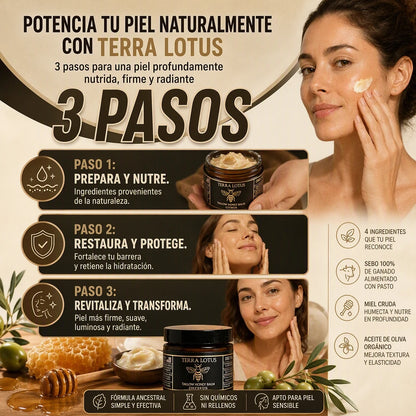 TERRA LOTUS™ BÁLSAMO DE SEBO + MIEL 🍯✨ HIDRATACIÓN PROFUNDA PARA UNA PIEL SUAVE Y RADIANTE