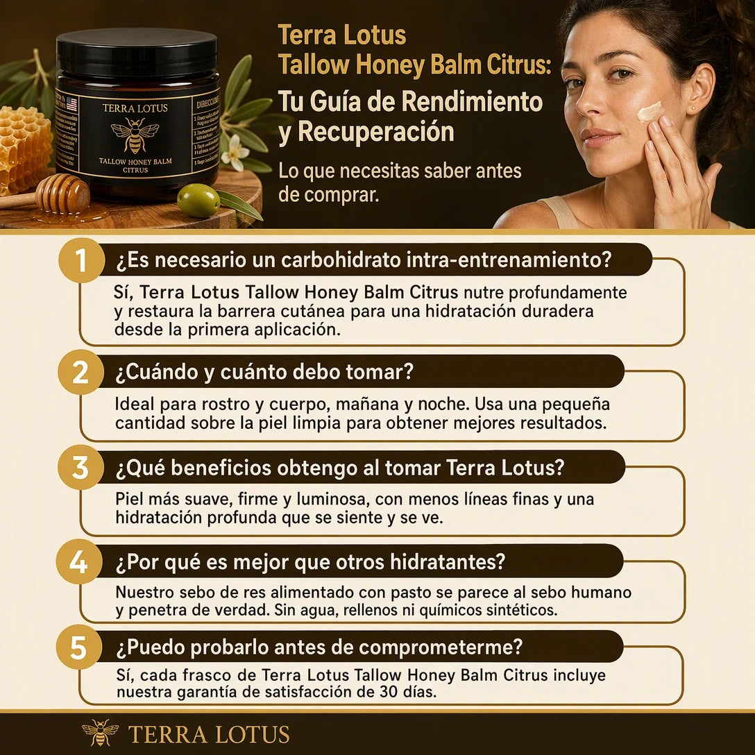 TERRA LOTUS™ BÁLSAMO DE SEBO + MIEL 🍯✨ HIDRATACIÓN PROFUNDA PARA UNA PIEL SUAVE Y RADIANTE