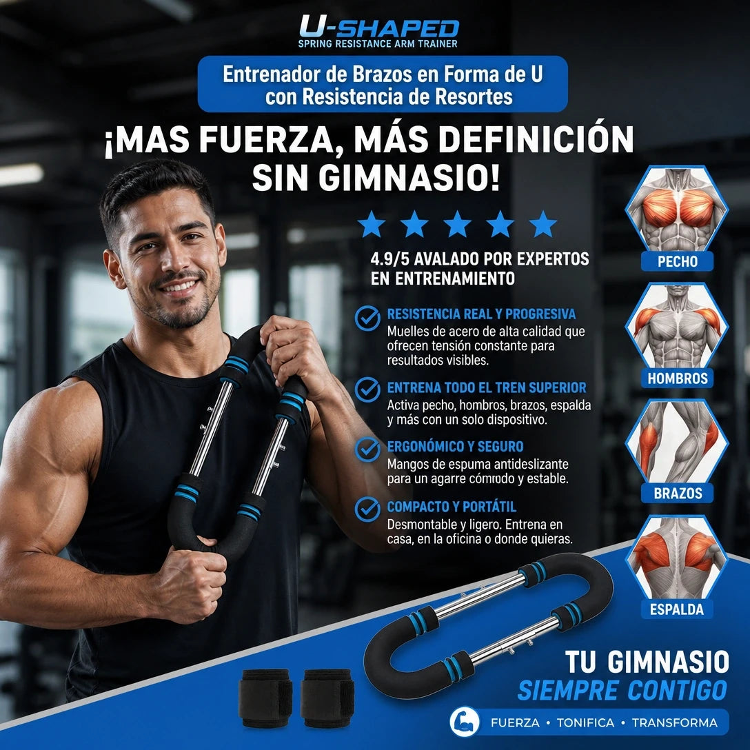 POWER CHEST PRO 💪🔥 Ejercitador Pectoral Multifuncional — Entrena Pecho, Brazos, Hombros y Espalda Desde Casa ⚡