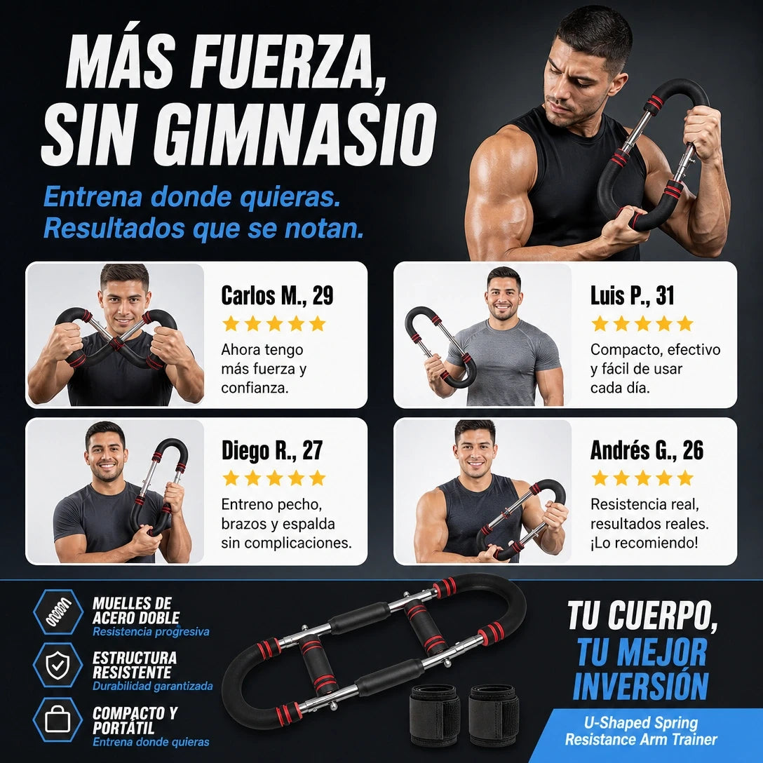 POWER CHEST PRO 💪🔥 Ejercitador Pectoral Multifuncional — Entrena Pecho, Brazos, Hombros y Espalda Desde Casa ⚡